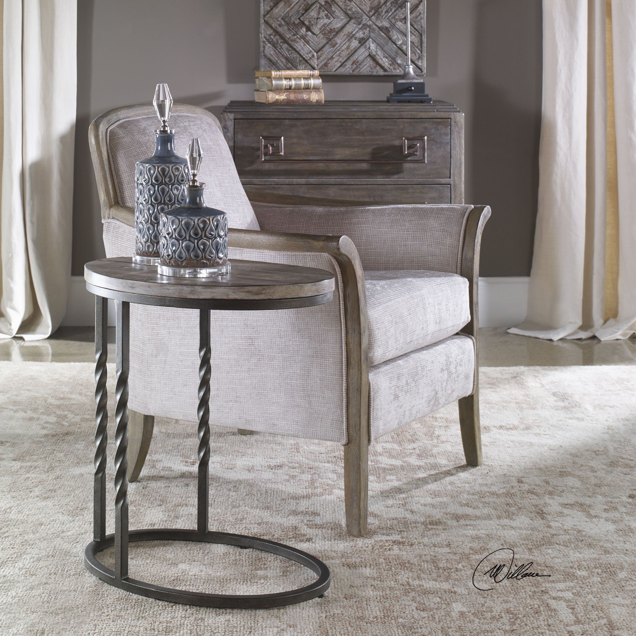 Uttermost Accent Furniture Occasional Tables Tauret Cantilever Side